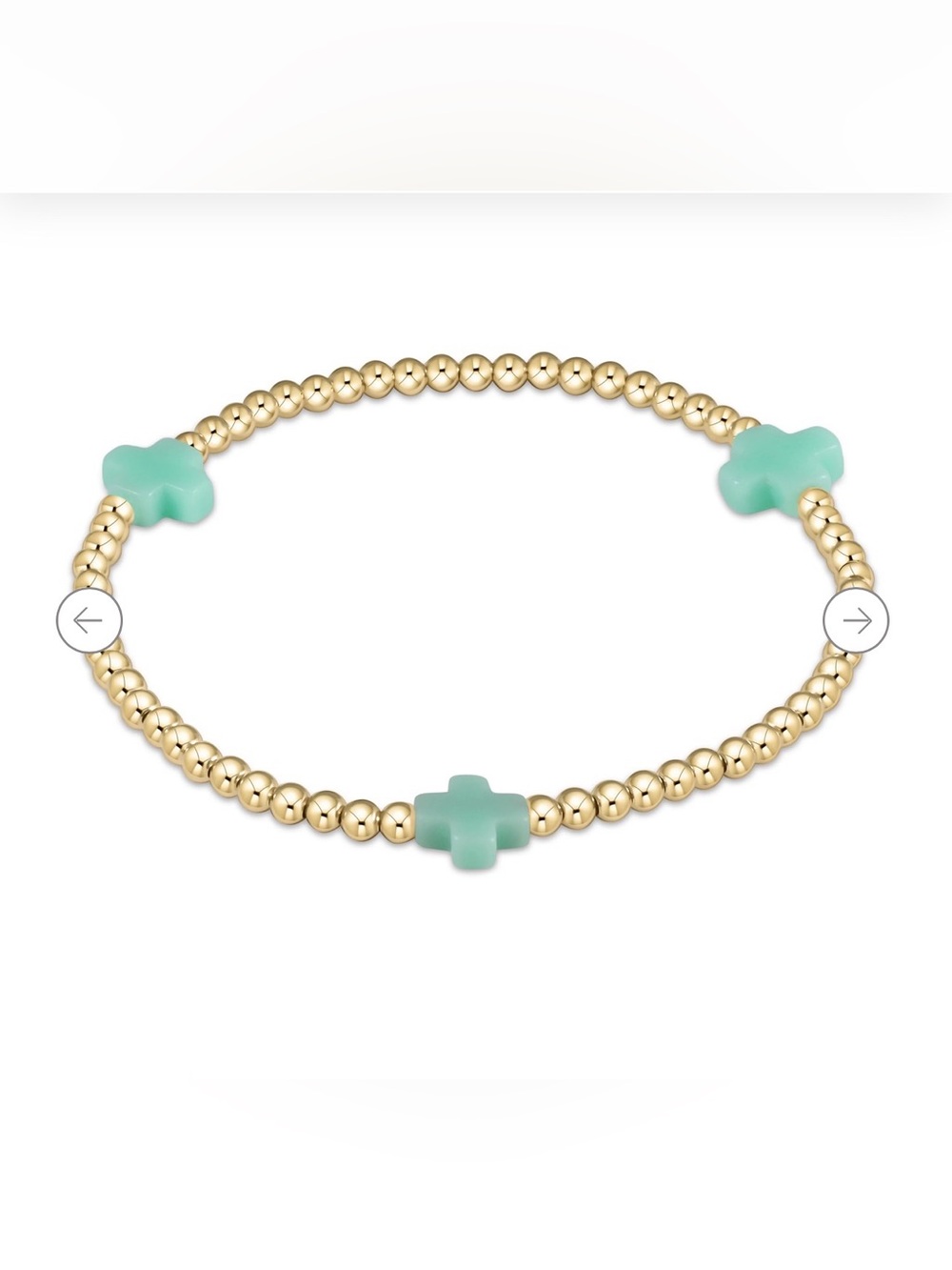 enewton signature cross 3mm gold bracelet - mint